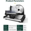 Electric Meat Cutter, Food Cutter With Adjustable Blades, Stainless Steel Vegetable Bread And Beef Slicer 2