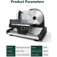 Electric Meat Cutter, Food Cutter With Adjustable Blades, Stainless Steel Vegetable Bread And Beef Slicer 2