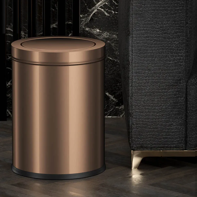 Grey Chevron Wastebasket