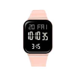 Unisex Trendy Sports Waterproof Multifunctional Digital Watch (Pink)