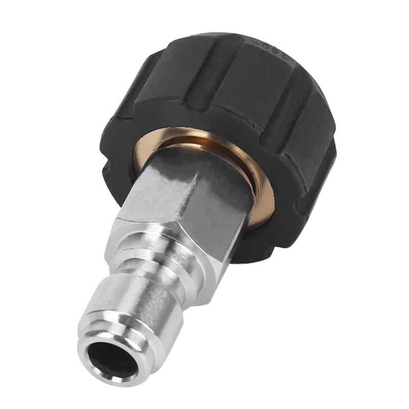 B76A 3X Pressure Washer Twist Connect M22 14Mm X 3/8 Inch Quick Disconnect Plug High Pressure B Fitting Quick Coupler Nipple