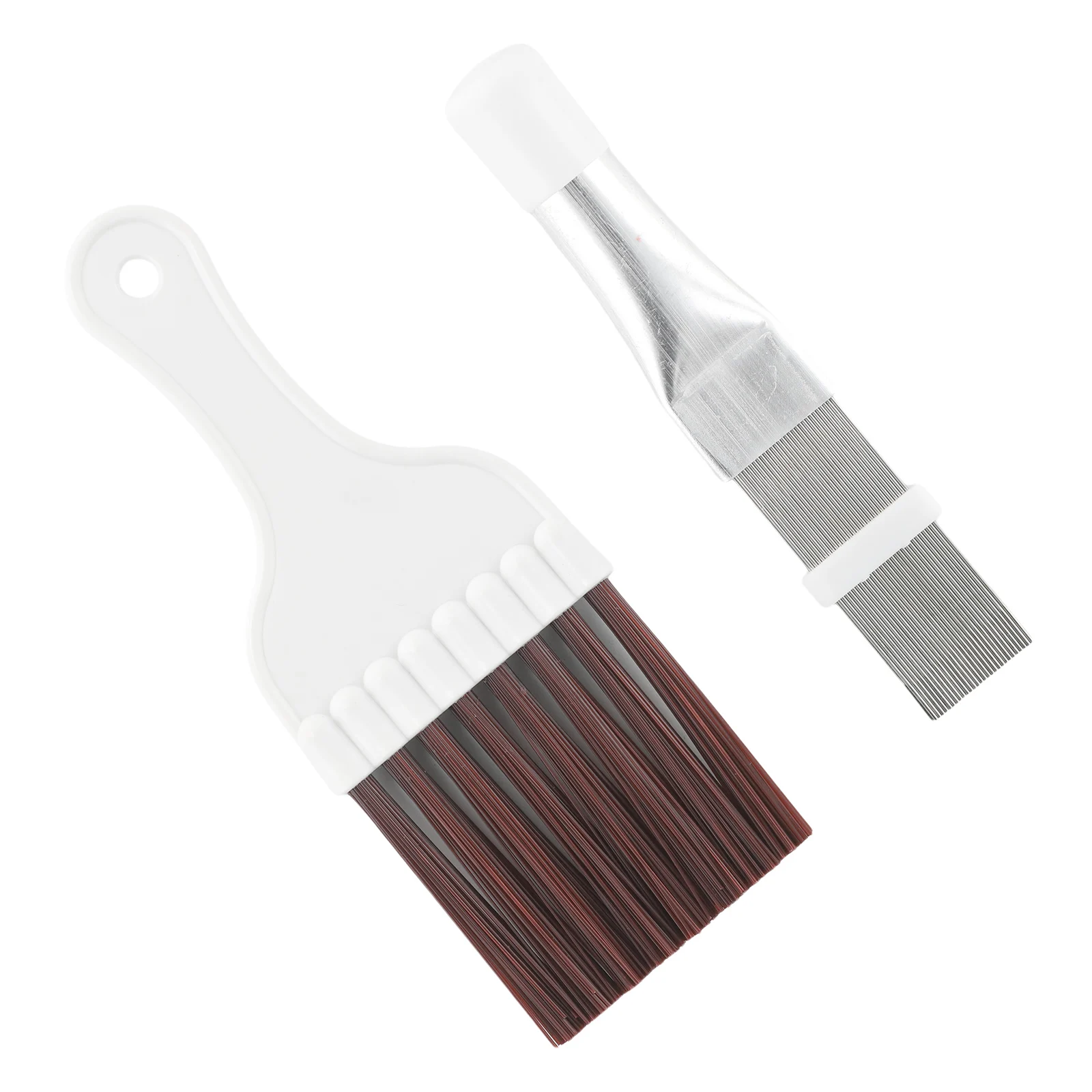 2 Pcs Air Conditioner Fin Repair Comb Cleaner Ac Condenser Metal Coil Brush Stainless Steel Cleaning Brush