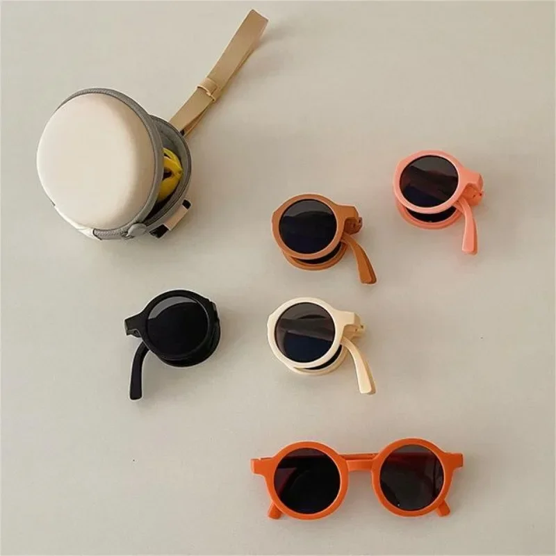 Retro Kids Folding Sunglasses Girls Boys Summer Beach Travel Baby Sun Glasses Accessories Sun Protection Children Shades Eyewear kids sunglasses,children sunglasses