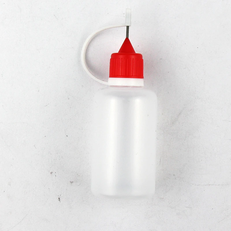 30ml Plastic Squeeze Bottle Needles Tip Pottery Tools 5Pcs
