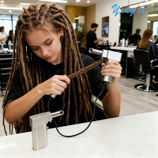 2025 nouvelle Machine à dreadlocks, Dreadlock automatique Portable, avec 6 têtes de rechange 6-16mm, Machine de fabrication de tressage au Crochet Dreadlock 1