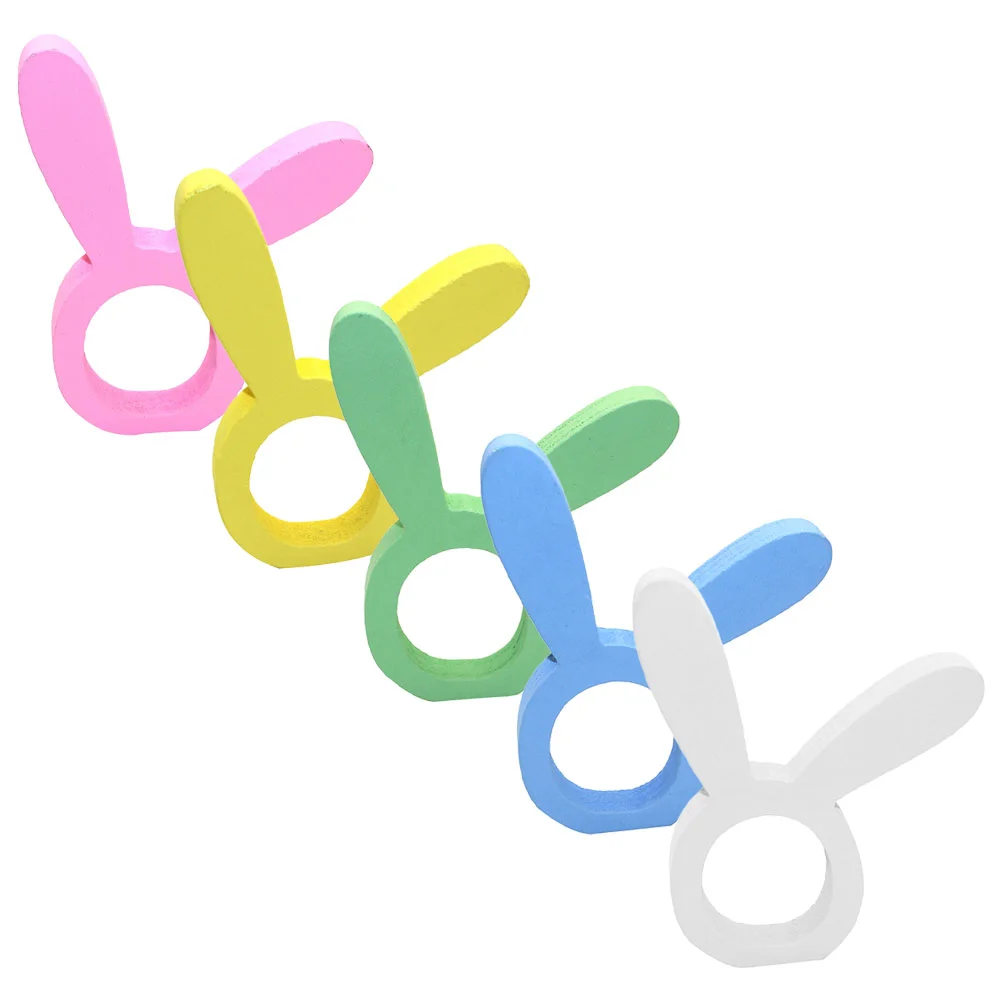 

Easter Themed Napkin Rings Bunny Ear Shaped Napkin Buckles for Spring Wedding Dinner Table