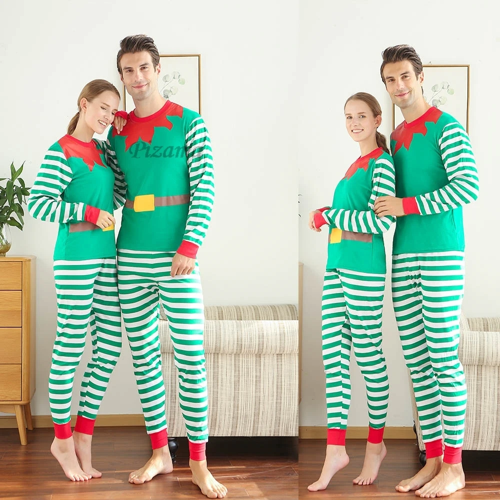 Mommy and Me Clothes 2024 New Christmas Pajamas Set for Family 100 Cotton Sleepwear Adults Kids 2 Pieces Suit Xmas Look Outfits 4