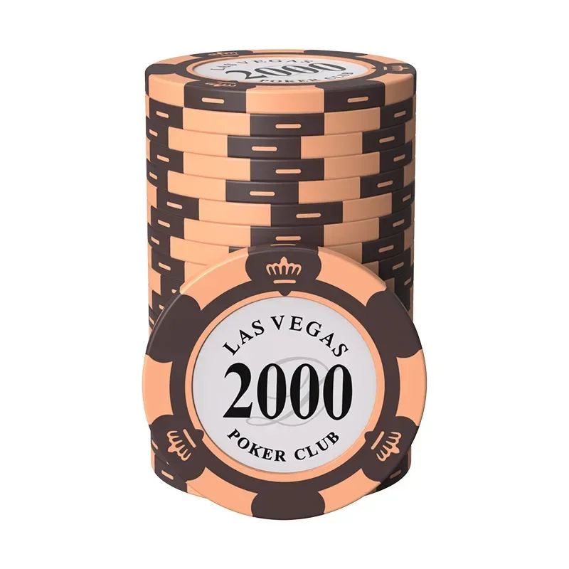 Poker Chips 14g Clay Casino Coins Las Vegas Poker Multi-denomination Gambling Chips Texas Table Games Party Entertainment