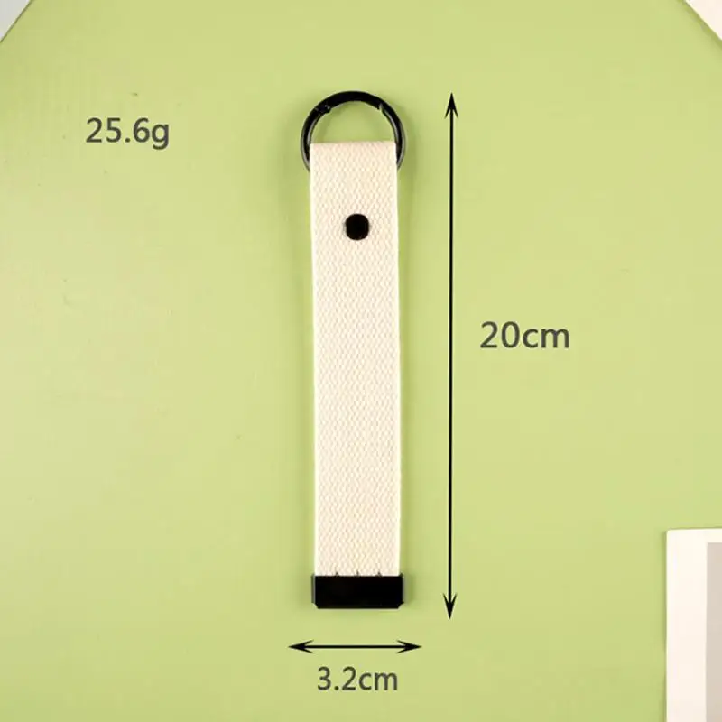Gurtband-Schlüsselanhänger, Buntes Bandseil, Einfacher Langlebiger Schlüsselanhänger, Vielseitiges INS DIY Canvas-Band, Unisex – Detail 8