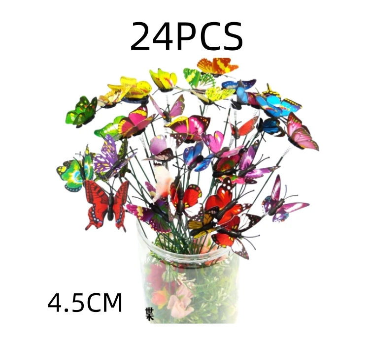Colorful Whimsical Butterfly Garden Stakes - Outdoor Yard Decor and Gardening Decoration