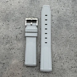 Multicolored Premium Silicone Watch Strap - 20mm High-Quality Rubber Band - 20mm (Grey)