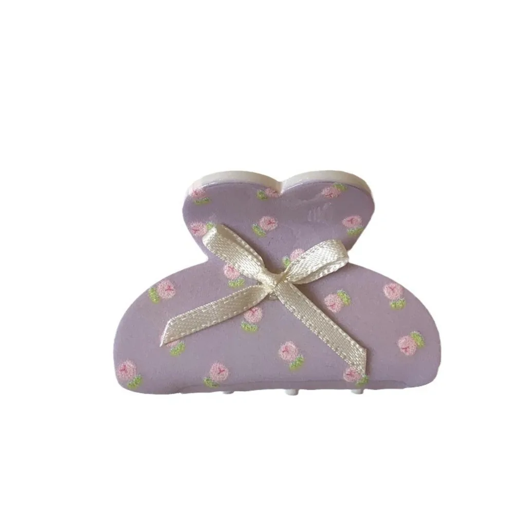 

Flower Bowknot Hair Claw Sweet Plastic Y2k Bow Shark Clip Hair Accessories Grab Clip Cat Claw Clip Girl