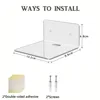 1pcs Wall Shelves  Acrylic Floating Shelves Small Clear Shelf Display Ledges Adhesive Hanging Shelves for Smart Speaker Action 6