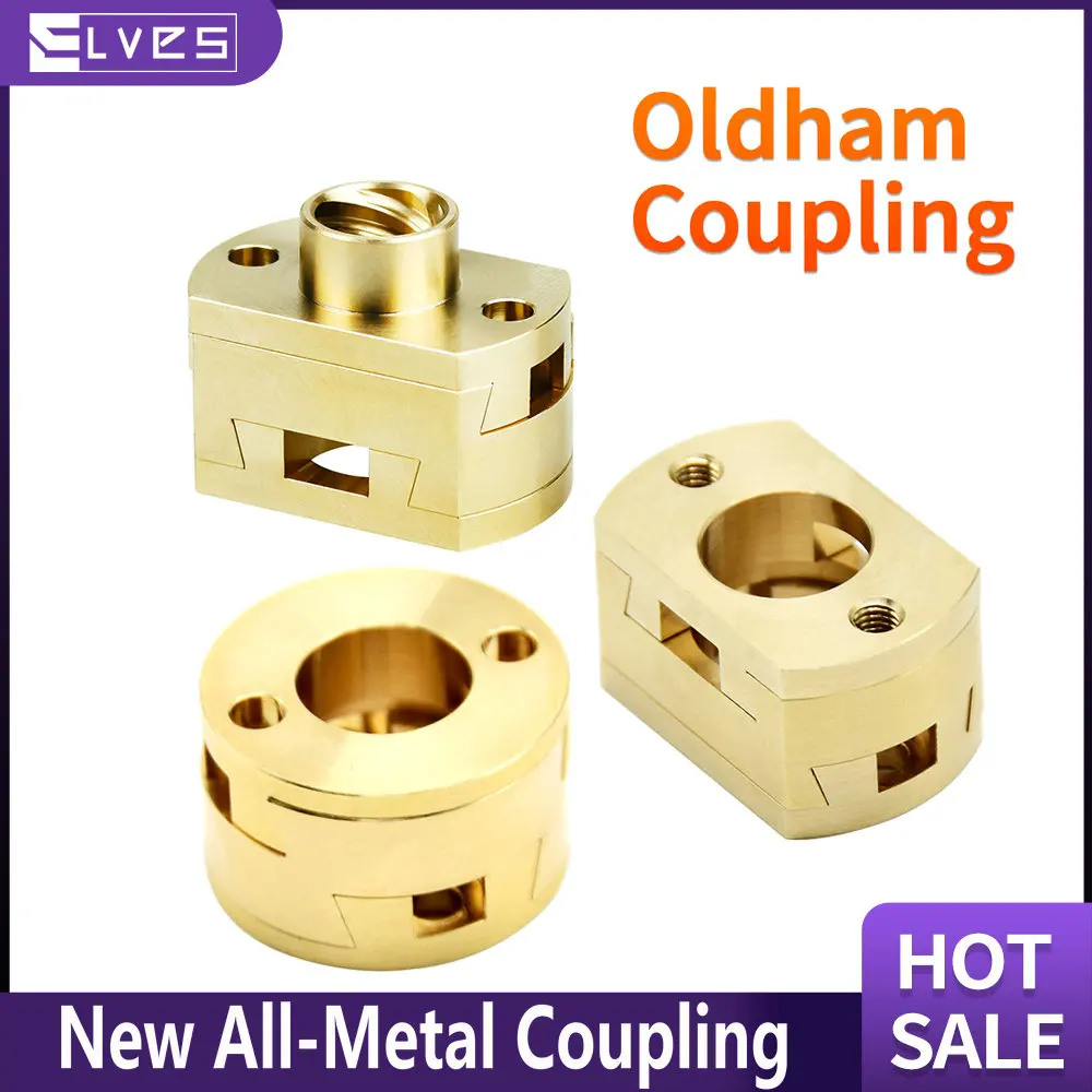 ELVES Z-Axis Brass Oldham Coupling 18mm Shaft Coupler For Ender3/CR10 T8 Z-axis Screw Hot Bed 16mm For BLV Voron And VzBoT