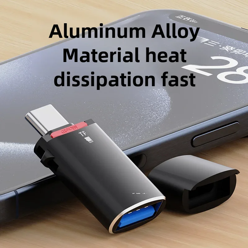 USB 스틱 플래시 드라이브 하드 디스크, 아이폰 15 호환 Tf 카드 리더기, USB 3.0 C 타입 데이터 전송, 휴대폰 어댑터