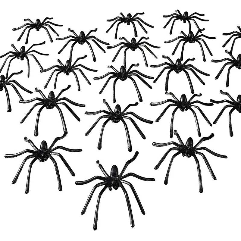 20 Pcs Ragno Di Plastica Di Halloween Ragno Spaventoso Realistico Ragno Finto Di Halloween Per Oggetti Di Scena Scherzo Dolcetto O Scherzetto Decorazi