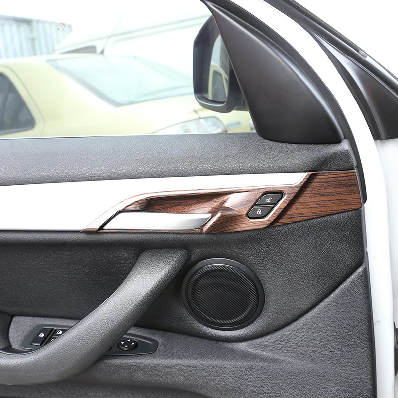 

4 Pcs For BMW X1 F48 2016-2019 For BMW X2 F47 2018 2019 ABS Interior Door Handle Trim Accessories Pine Wood Grain