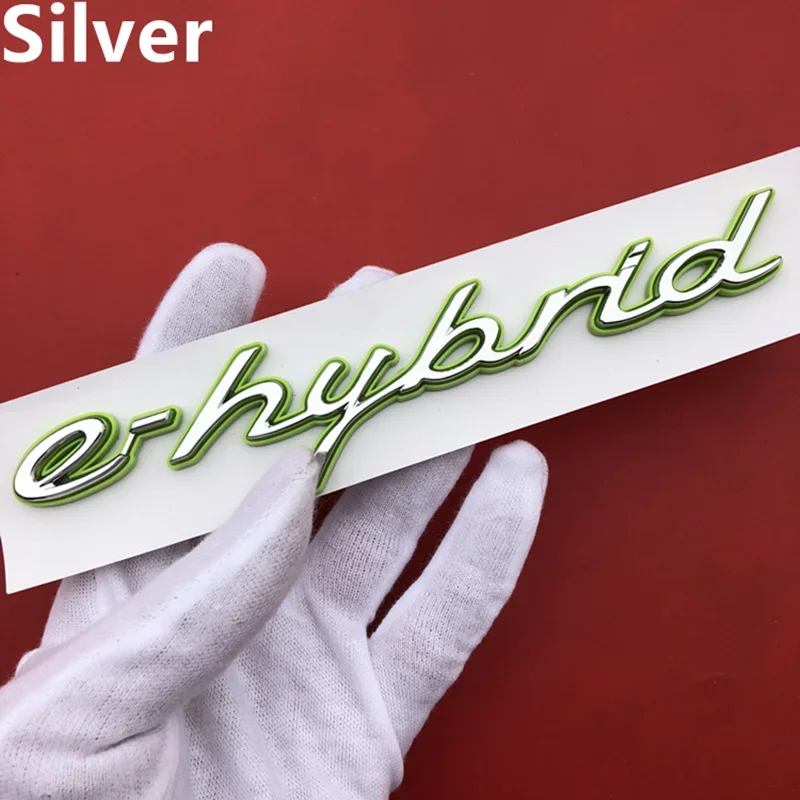 Verde Argento Nero Turbo S E-Hybrid Emblem Portellone Logo Badge Decal Fender Ehybird Side Door Sticker Accessori