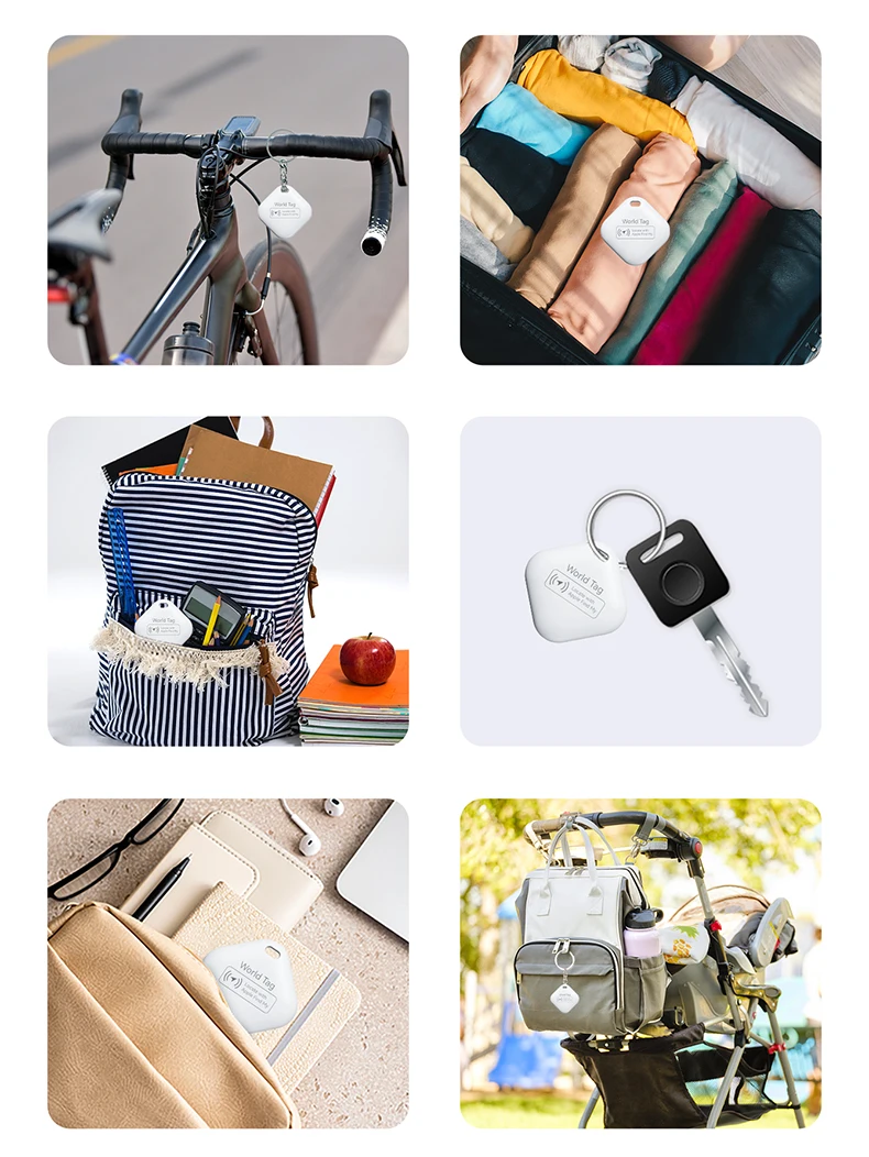 Mini GPS Tracker For Apple iOS System Find My APP Air Tag Child Finder Pet Bicycle Bag Loss Tracker Smart Bluetooth Airtag