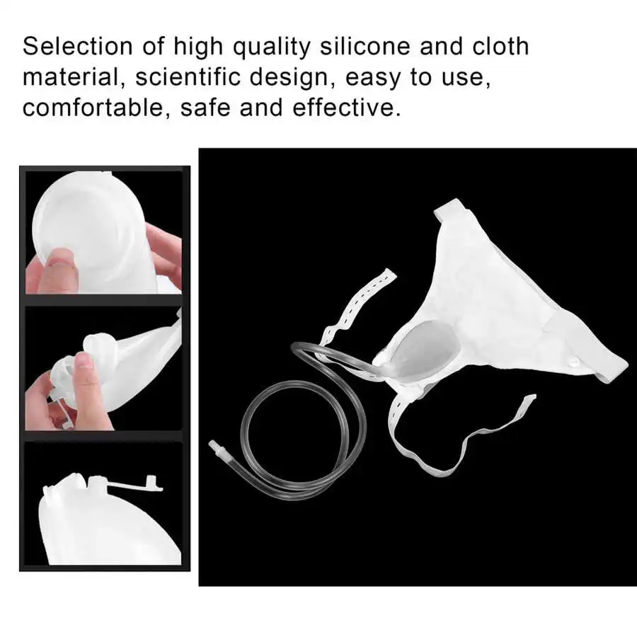 Elderly Disabled Adjustable Women Elderly Silicone Urine Collector Wearable Urine Collection Catheter Drainage Bag 4