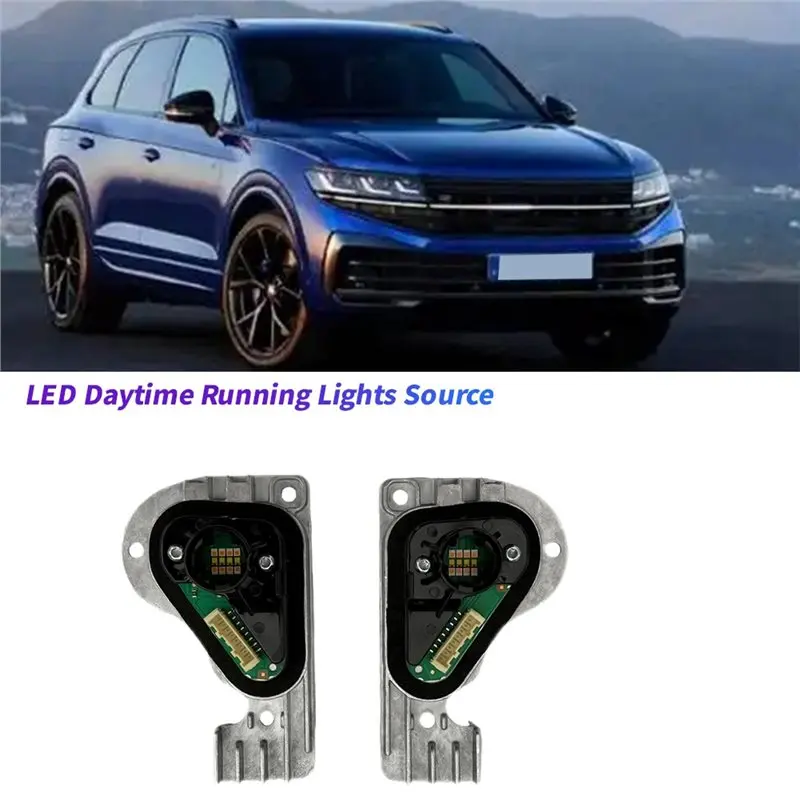 DRL 모듈 전조등 LED 주간 주행등 소스 1쌍 VW 투아렉 18-25 761998478 761998478A 엔젤 아이즈