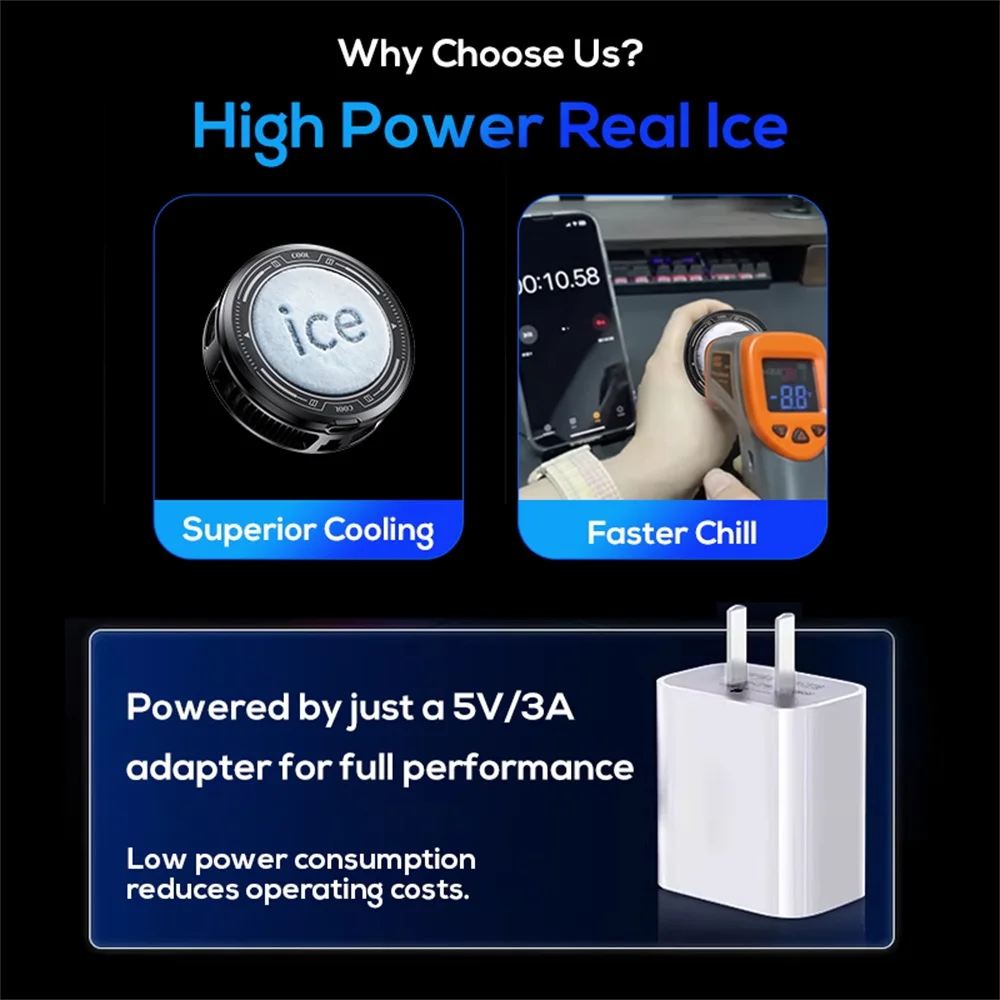 K5 Semiconductor Refrigeration Mobile Phone Cooler Cooling Silent Noise Reduction Magsafe Strong Magnetic Suction Function