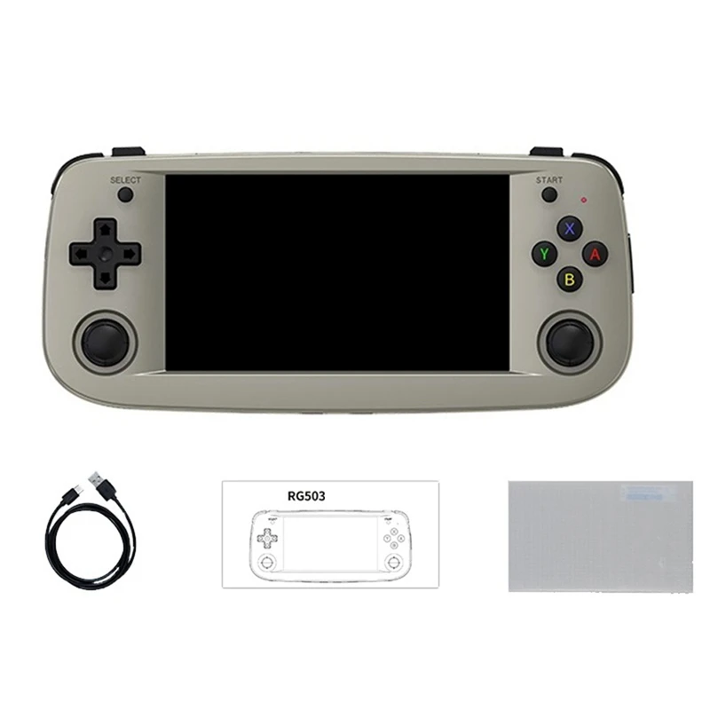 

RG503 Retro Game Console 4.95 Inch 16G+64G 20000 Games Handheld Video Player LINUX System Full View Screen WIFI