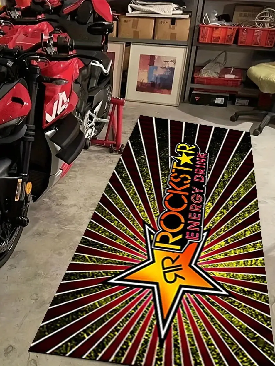 Rennstrecken-Motorradmatte, Rutschfeste Garagenbodenmatte für Motorradparken, Ölabsorbierend, Cooler Speed-Stil, Wohndekoration – Detail 4