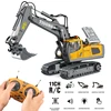 RC Car 2.4G 1:20 11 Channels RC Excavator Dump Trucks Bulldozer Alloy Plastic Engineering Vehicle Electronic Toys For Kids Boy 1