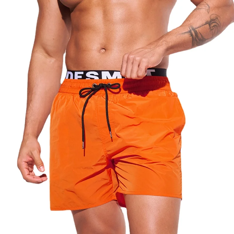 Desmiit Swimwear Swim Shorts Men's Beach Shorts 2023 Thin Waterpoof Boardshorts Men Gym Sport Surf Short Bathing Suit with Liner bopai brand thin laptop bag shockproof wear resistant liner bag 14 15 inch computer bag protective cover unisex