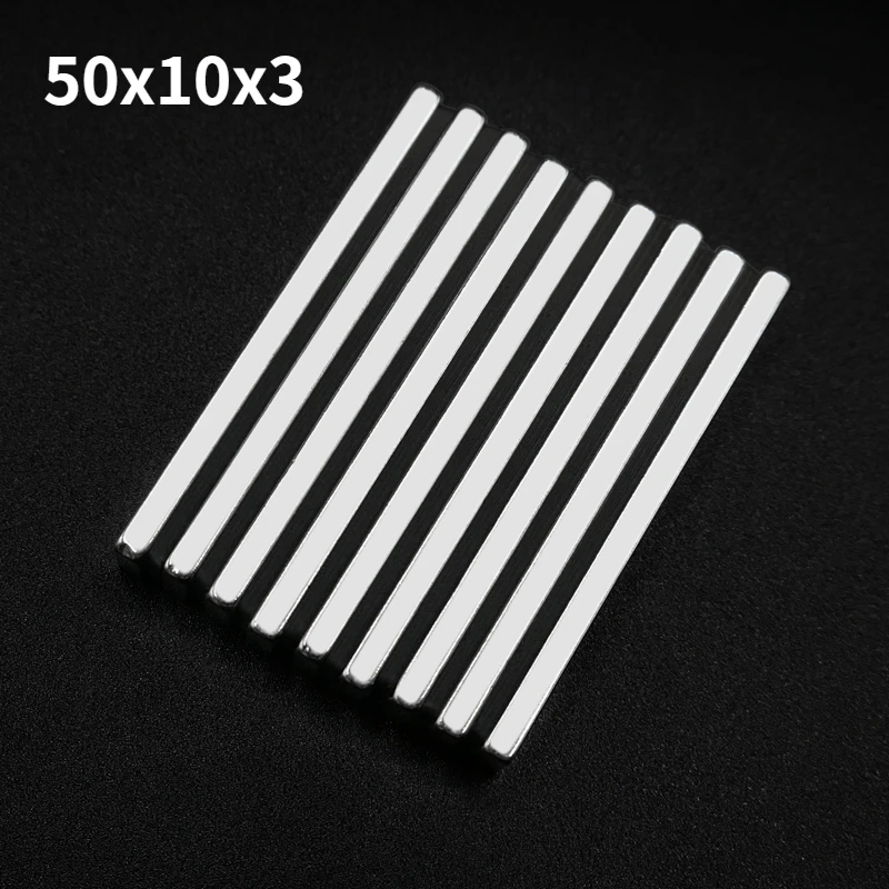 

Neodymium Magnet 50x10x3mm 2/5/10/20Pcs Block Magnet Super Powerful Strong Permanent Rare Earth Magnets Rectangle Ndfeb Magnets