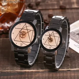 Couple Watch Men Watch Women Stainless Steel Fashion Pair Watches Clock reloj hombre reloj mujer montre