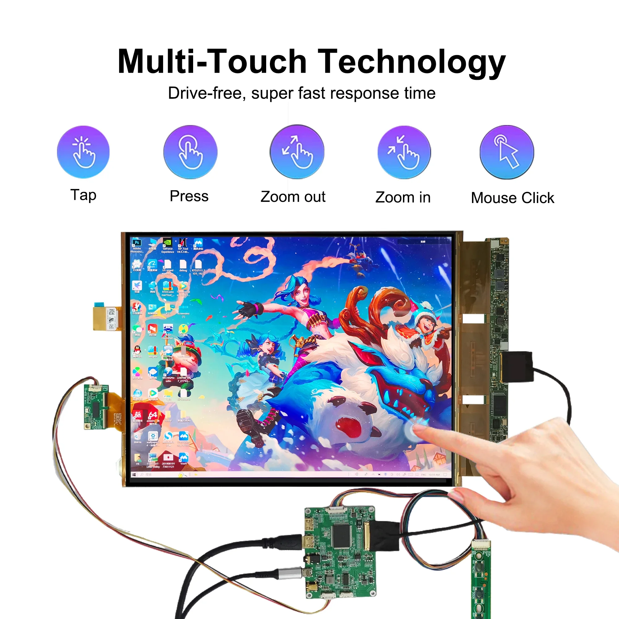 Wisecoo ʹ θ  ִ ġ  , AMOLED  ÷, 60Hz Ʈѷ  ȭ, 13.3 ġ, 2K IPS, 2048x1536