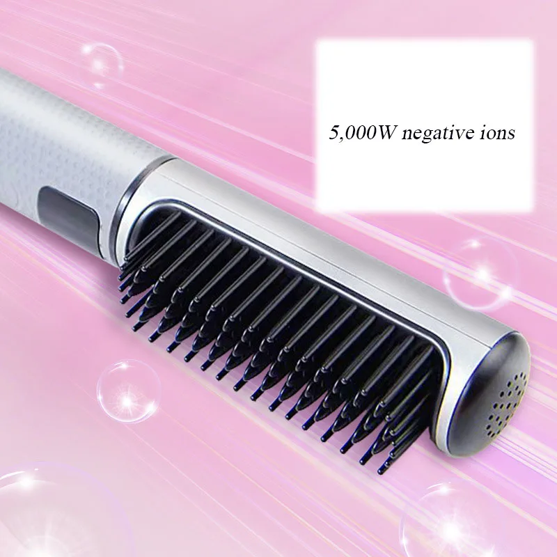 Description Picture 6 of itemLCD USB Charging Hair Straightening Brush Portable Anion Intelligent Temperature Control Curler Straight Styler