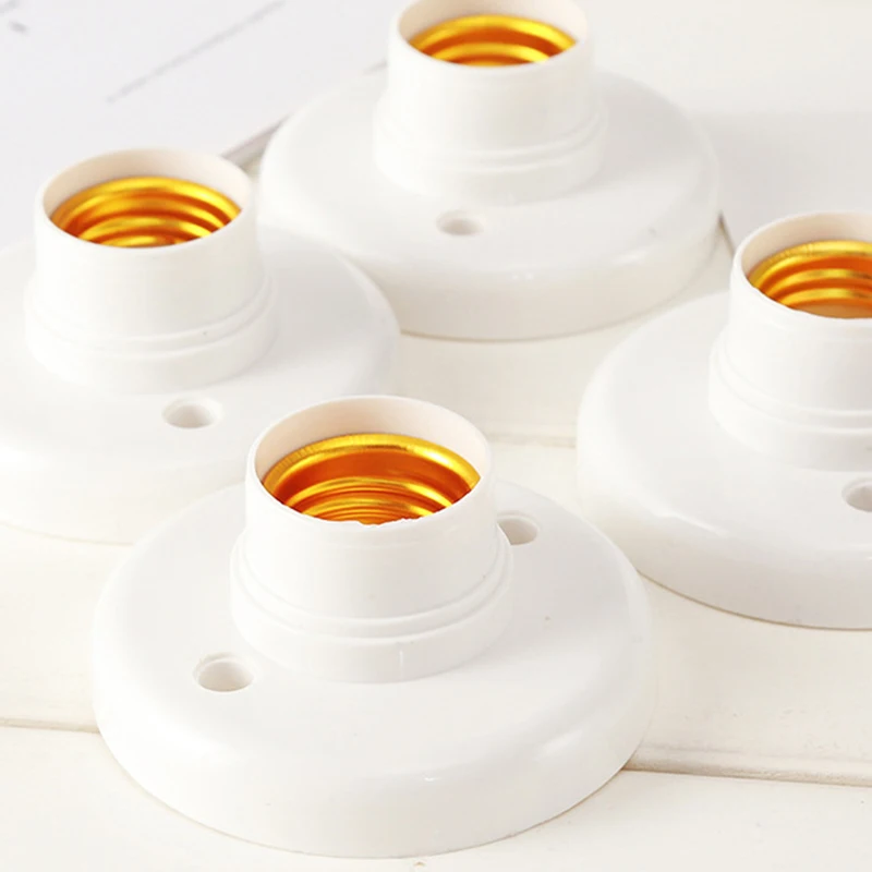 Lamp holder 10pcs E27 plastic screw lamp holder bulb socket adapter