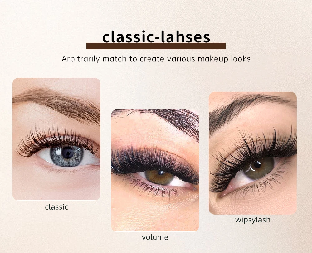 Yelix Einzelwimpern Premium Classic Wimpernverlängerung Natürliche weiche Wimpern mit selbstklebenden russischen Volumen-Make-up-Wimpern – Detail 5