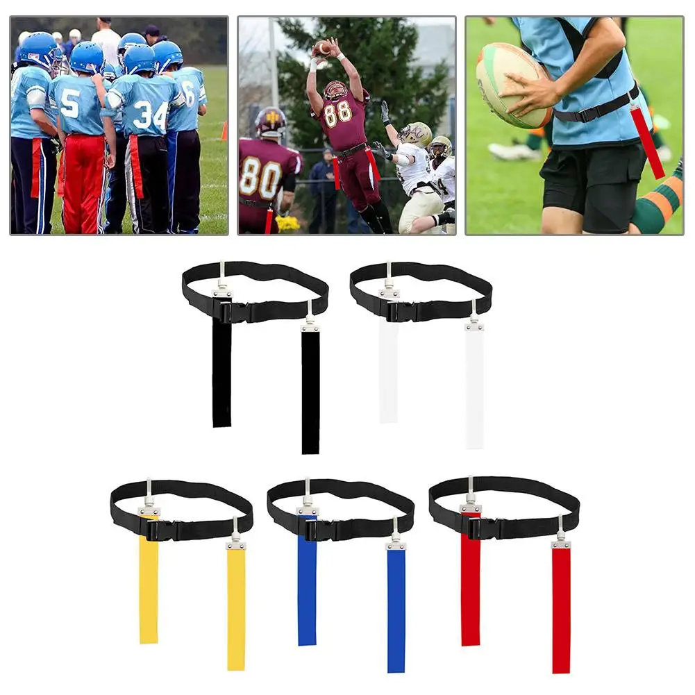 

1PCS Sports Flag Football Webbing Waist Flag Bright Color Adjustable Competition Training PVC American Soccer Waist Flag fo T8I6