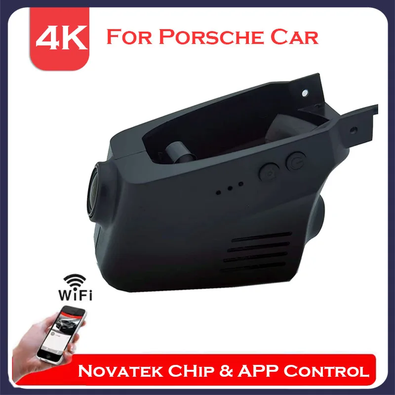 

4K HD Wifi Dash Cam for Porsche Cayenne Panamera Macan Taycan Cayman 911 Turbo 718 Boxster 2014 to 2024,Plug and Play Car DVR