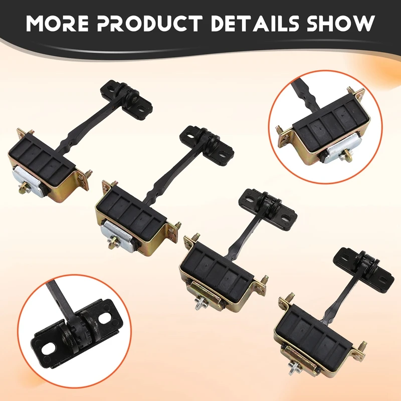 4Pcs Car Front +Rear Door Check For Mercedes-Benz C230 C240 C280 C320 C350 2037200116 2037300116