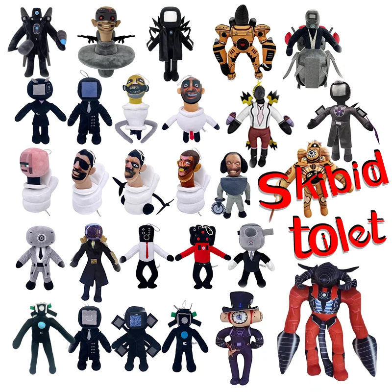 

63 Styles Skibidi Toilet Plush Cartoon Dolls Horror Game Funny Speakerman Plushie Anime Titan TV Toy Children Birthday Gifts