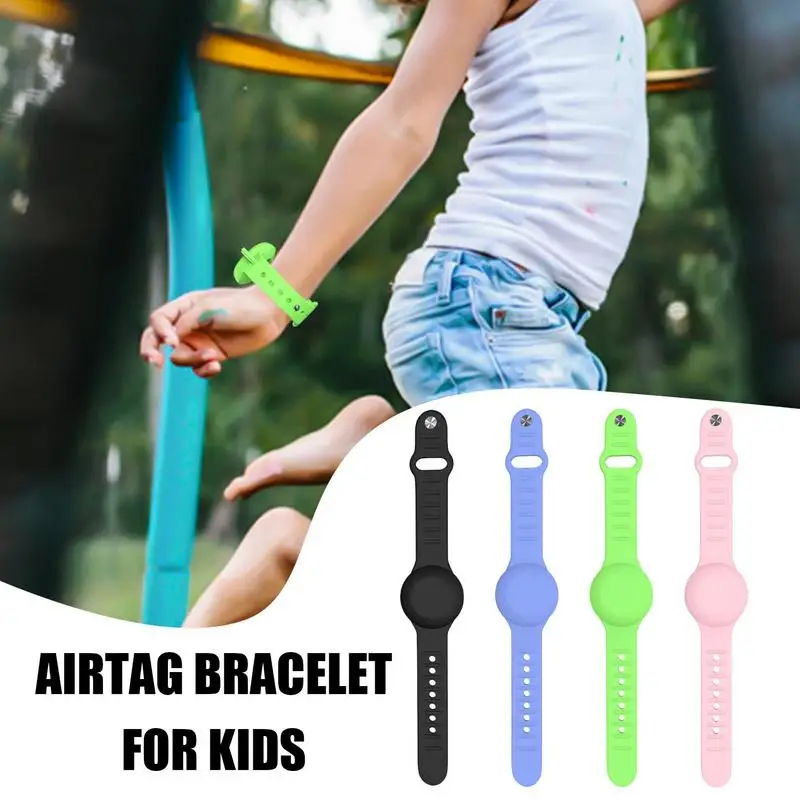 Per Apple Air Tag Kids Wristband Cover Antigraffio Cinturino In Silicone Morbido Per Air Tag Air Tag Custodia Protettiva Per Dispositivo Anti-Smarrime