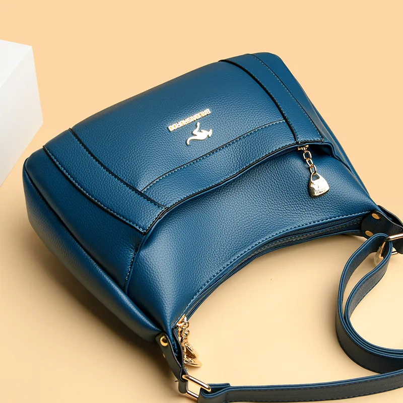 Dames 2023 Nieuwe Schoudertas Zacht Leer Grote Capaciteit Veelzijdige Oudere Moeder Crossbody Handtas Eendelig voor Bezorging_voghion.com