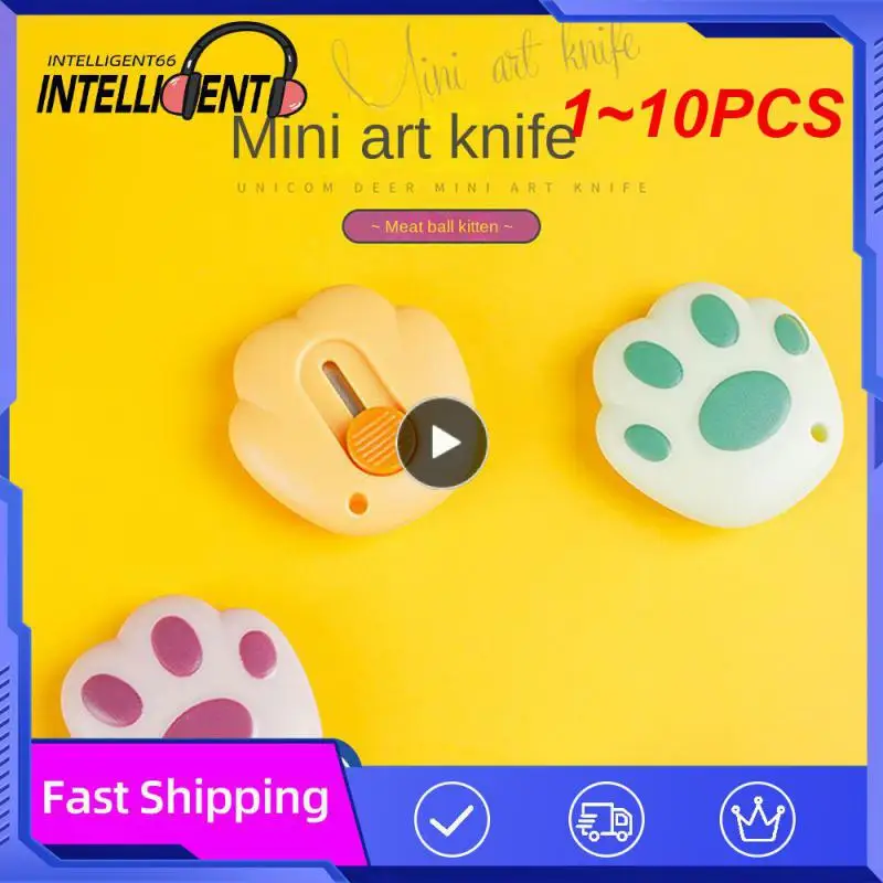 

1~10PCS Cute Rabbit Cloud Color Mini Portable Utility Knife Paper Cutter Cutting Paper Razor Blade Office Stationery Cutting