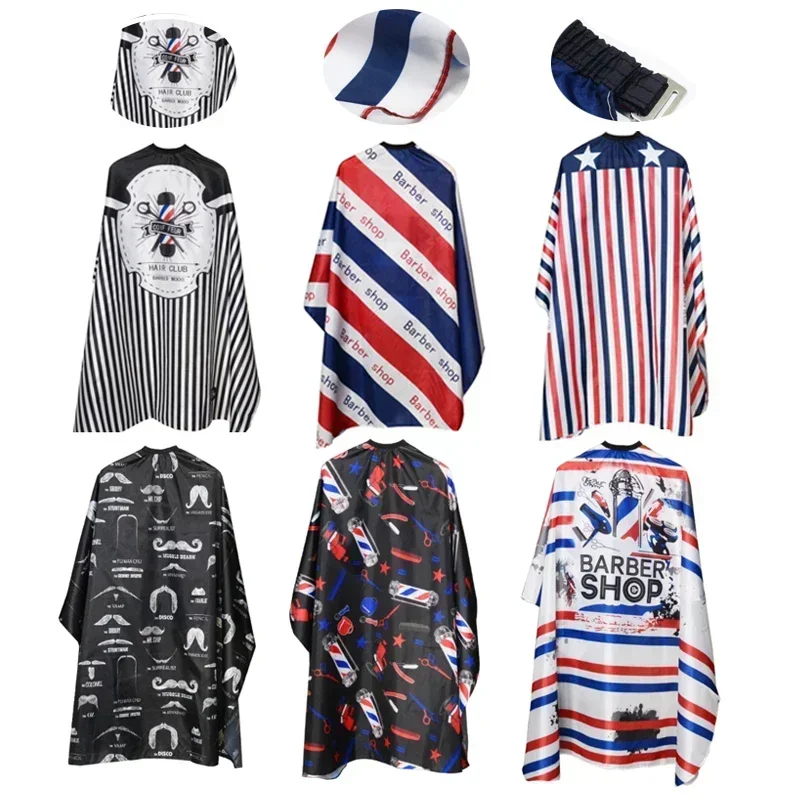 Hairdressing Coth Pattern Cutting Hair Waterproof Cloth Salon Barber Cape Professional Hair Stylist Retro Aprons Haircut Cape 2