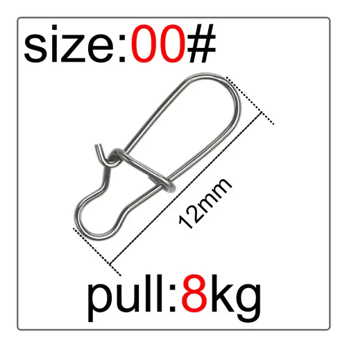 50Pcs Fishing Swivel Connector Hooks Line Clip Lock Carabiners Stainless Steel Fishing Fastener Snaps Tools - Image 7