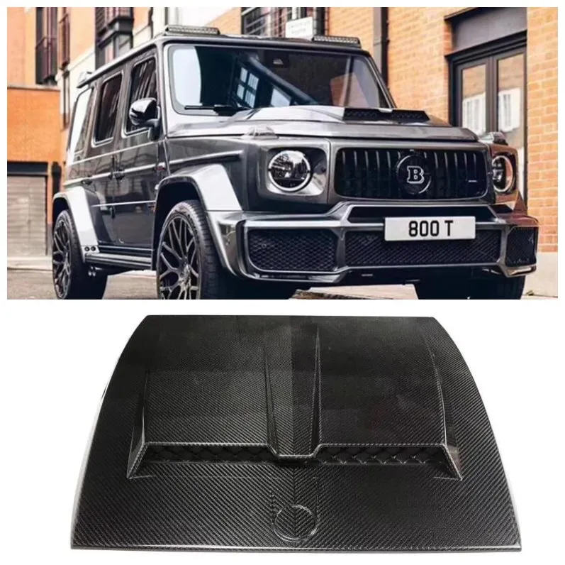 

For Mercedes-Benz G Class W464 G500 G550 G63 G350D 2019-2023 High Quality Carbon Fiber / FPR Primer Front Engine Hood Vent Cover