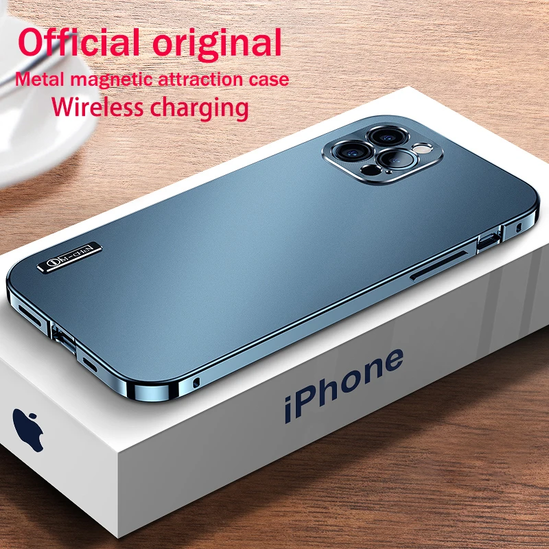 2022 NEW Metal aluminium alloy Case for iPhone 13 12 11 Pro Max Camera Protective Case iphone Original Color Phone Back Cover