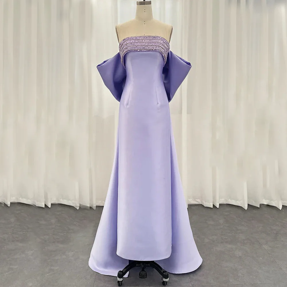 Sexy Solid With Bow Strapless Evening Dress Dresses