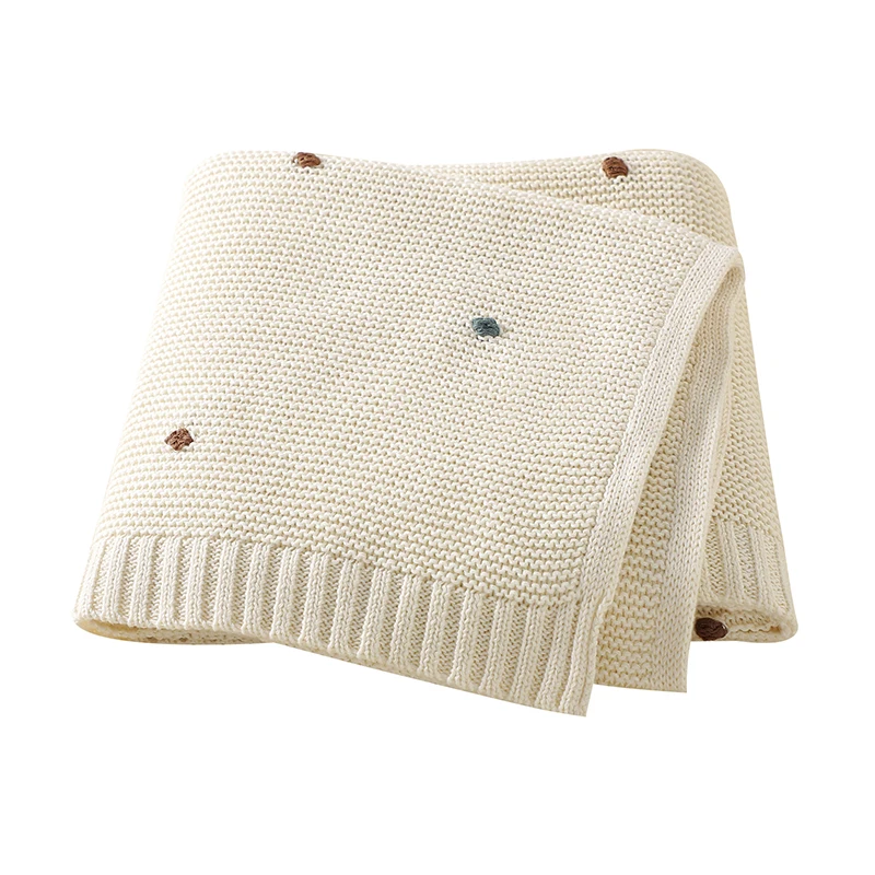 

Newborn Baby Blankets Fashion Colored Dots Infant Girl Boy Bed Quilt 90*70CM Stroller Swaddle Knit Crib Sleep Cover Soft Cotton