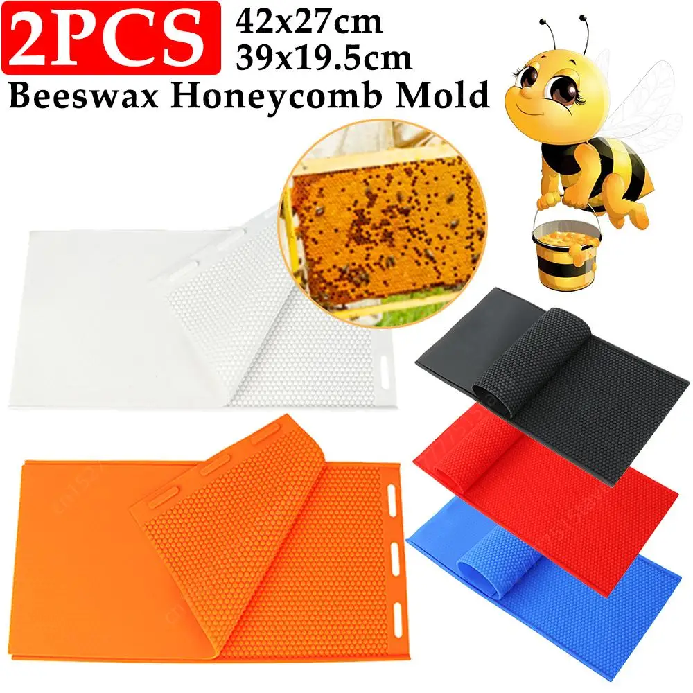 Bee Hive Basis Press Sheet Mould 2pcs Reusable Silicone Beeswax Nest Base Piece Mold Beekeeping Equipment beekeeping tools beekeeping accessories
